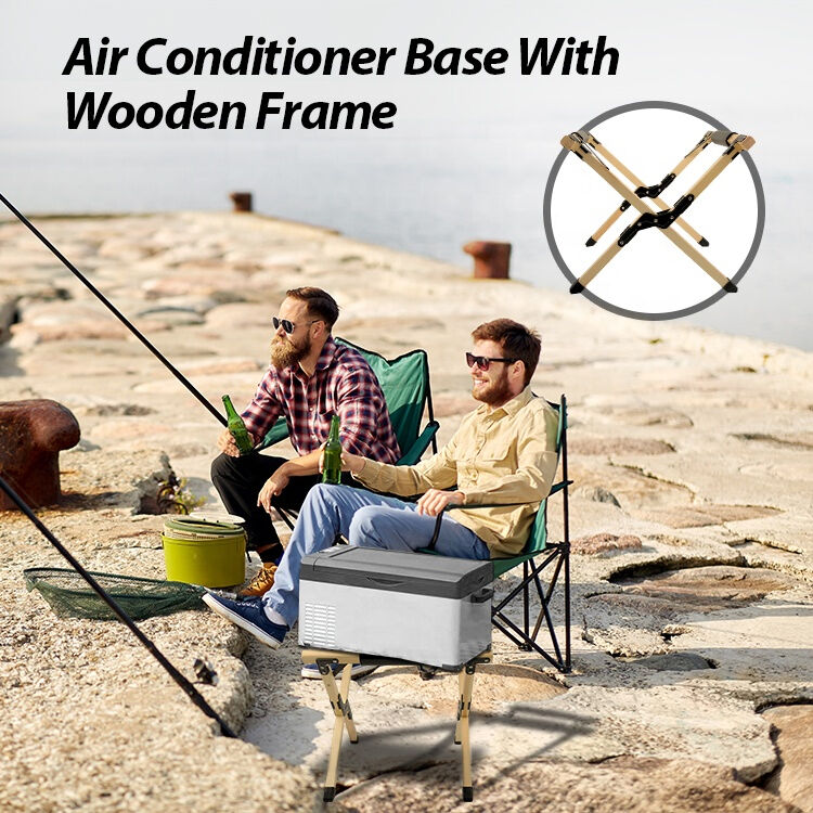 Lightweight Portable Wood Cooler Stand with Custom Logo for Outdoor Picnic