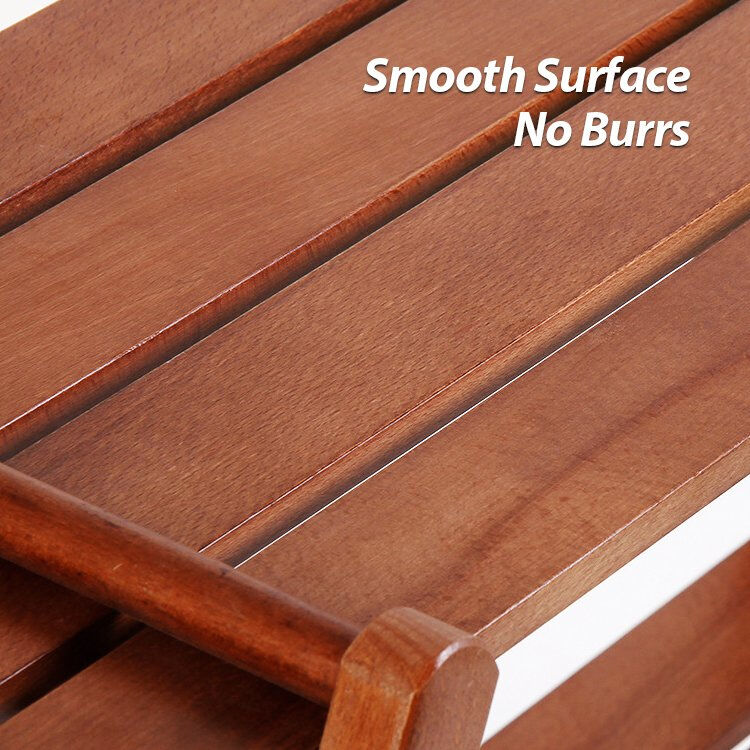 Beech Wood Folding Wood Shelf 80*30*78cm Lightweight Outdoor Camping Wood Rack