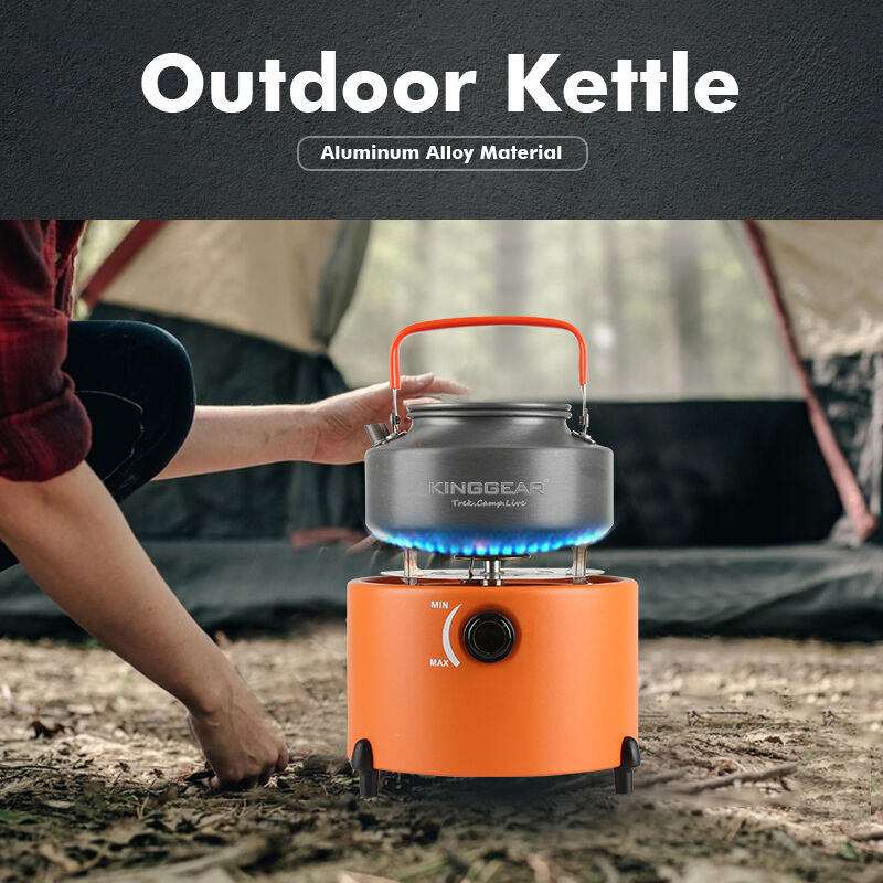 Ultralight Aluminium Alloy Camping Kettle with 1.1L 1.5L 2L Capacity for Outdoor Travel