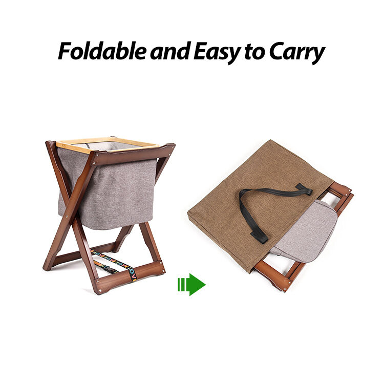 Lightweight Foldable Camping Storage Basket with Customized Logo for Outdoor Use