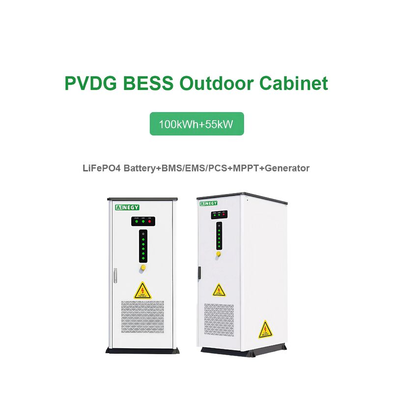 100kWh+55kW Industrial Battery Cabinet with LiFePO4 Battery and IP54 Protection for Energy Storage