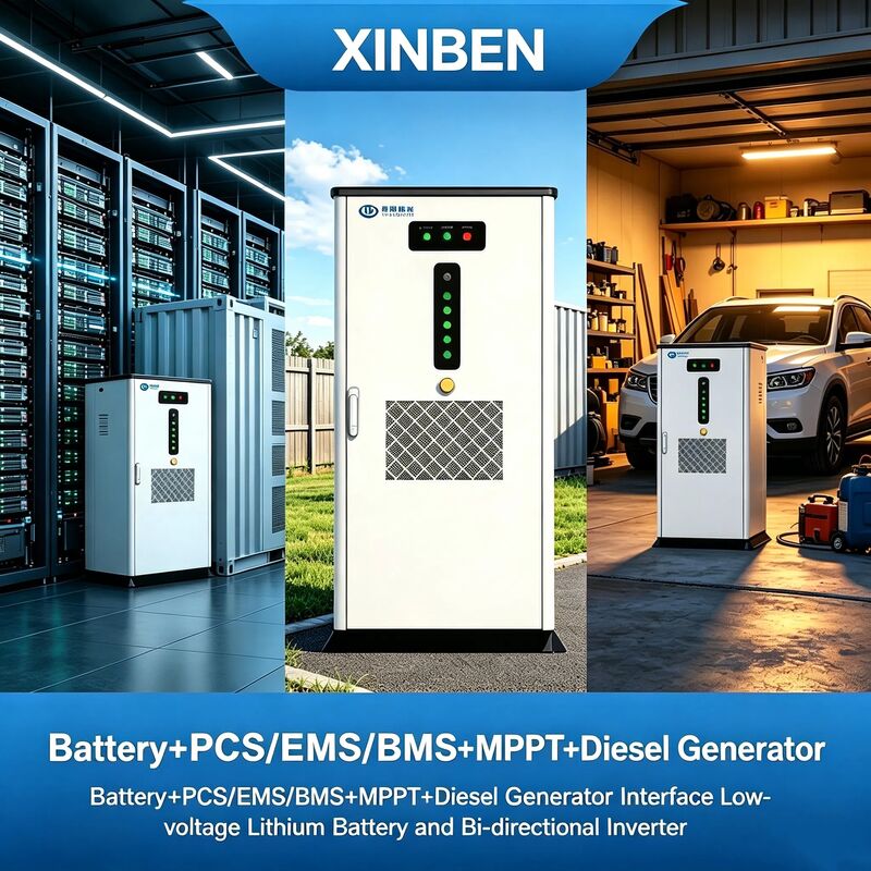 100kWh+55kW Energy Storage System with LiFePO4 Battery and IP54 Protection BESS Cabinet