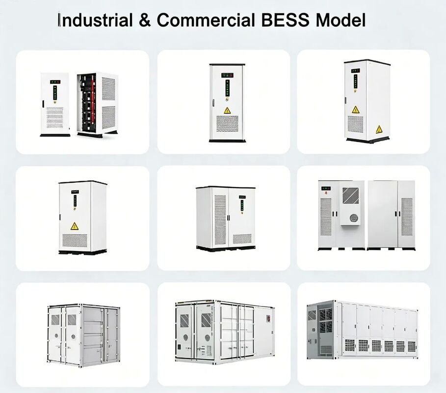 LiFePO4 Battery Energy Storage Cabinet with 100kWh+55kW Power, 6000 Cycles (80%Dod) and IP54 Protection for Industrial Parks
