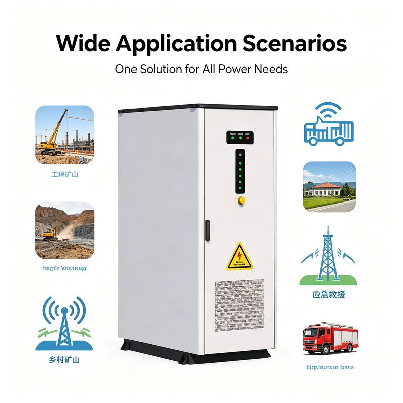 100kWh-500kWh Energy Capacity LiFePO4 Battery Hybrid PV-Diesel Microgrid BESS Cabinet with IP54 Protection