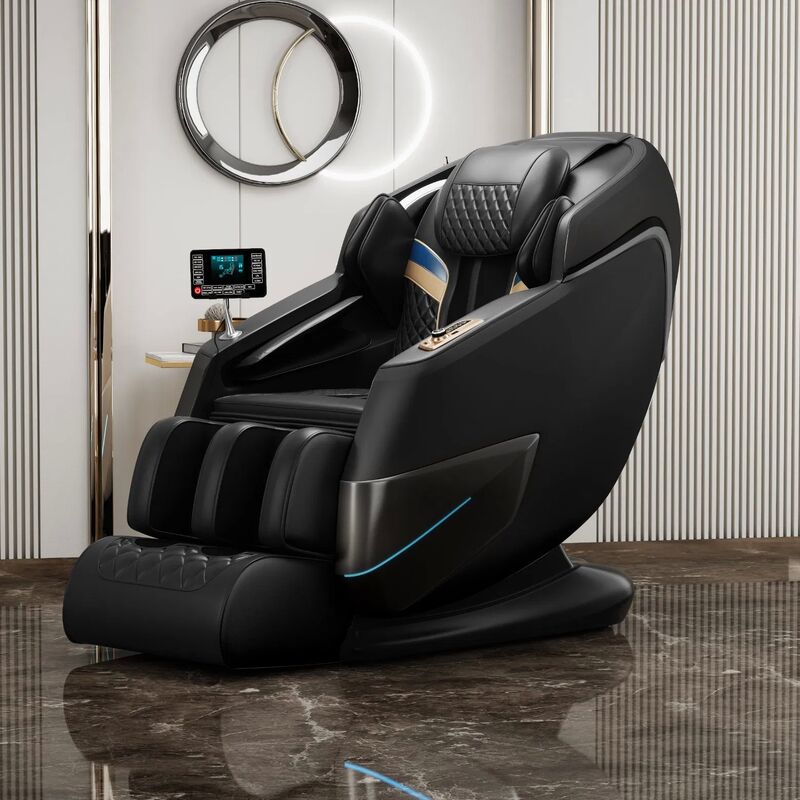 Luxury Zero Gravity Full Body Shiatsu Voice Command SL Track Massage Chair for Home