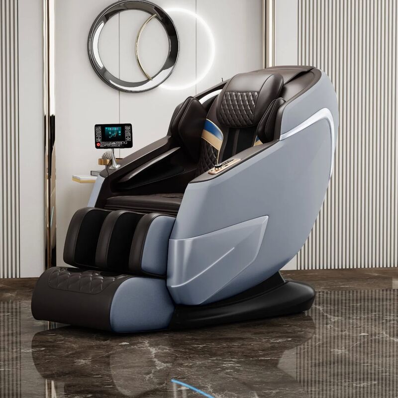 Luxury Zero Gravity Full Body Shiatsu Voice Command SL Track Massage Chair for Home