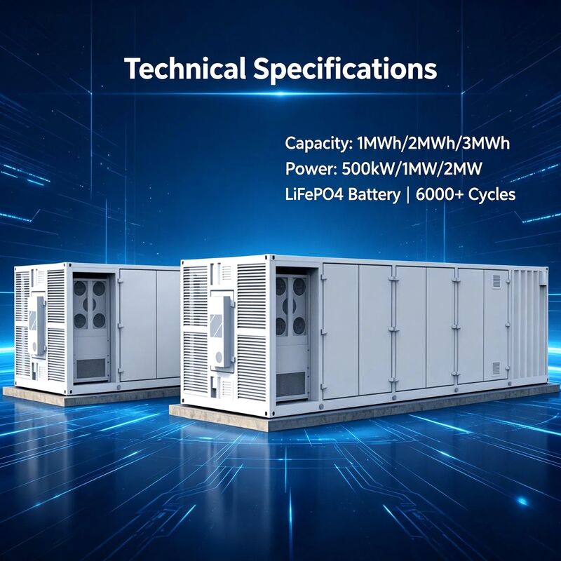 Containerized Energy Storage System with Liquid Cooling 6000 Cycles and IP65 Protection for Industrial Applications