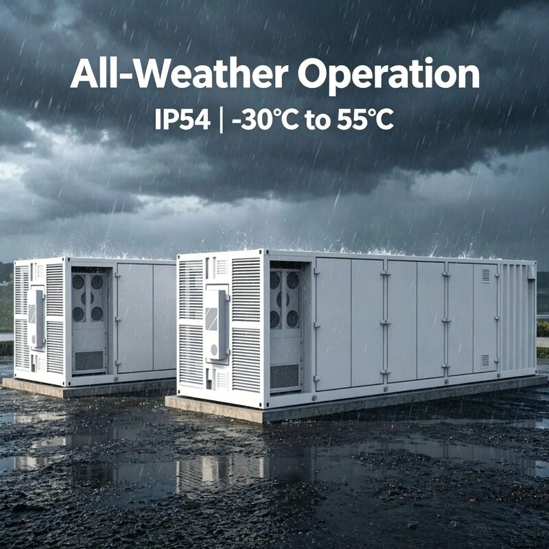 Containerized Energy Storage System with Liquid Cooling 6000 Cycles and IP65 Protection for Industrial Applications
