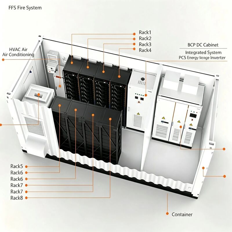 Containerized Energy Storage System with Liquid Cooling 6000 Cycles and IP65 Protection for Industrial Applications