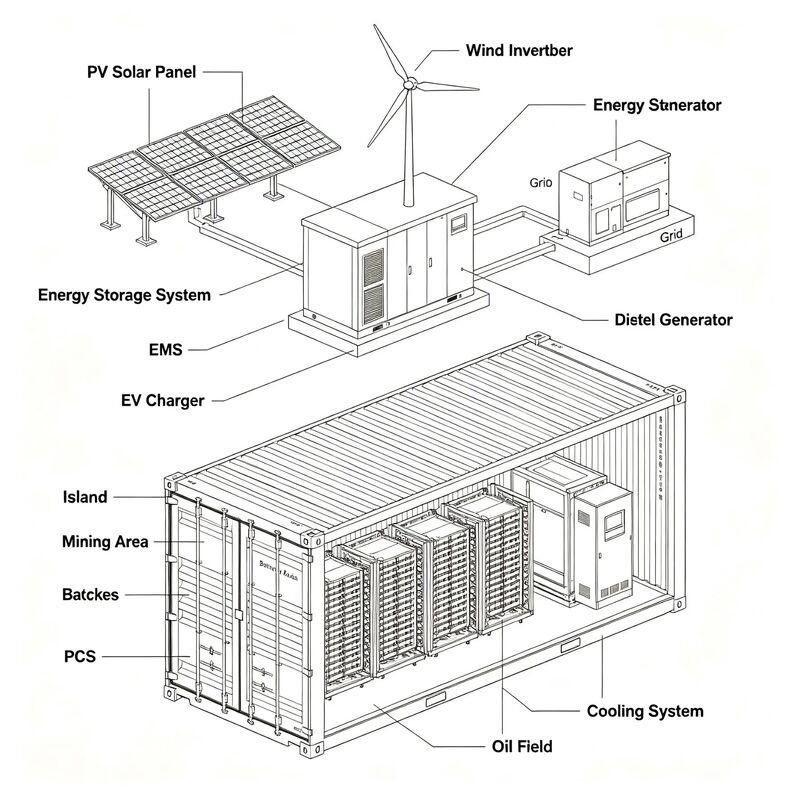 Containerized Energy Storage System with Liquid Cooling 6000 Cycles and IP65 Protection for Industrial Applications