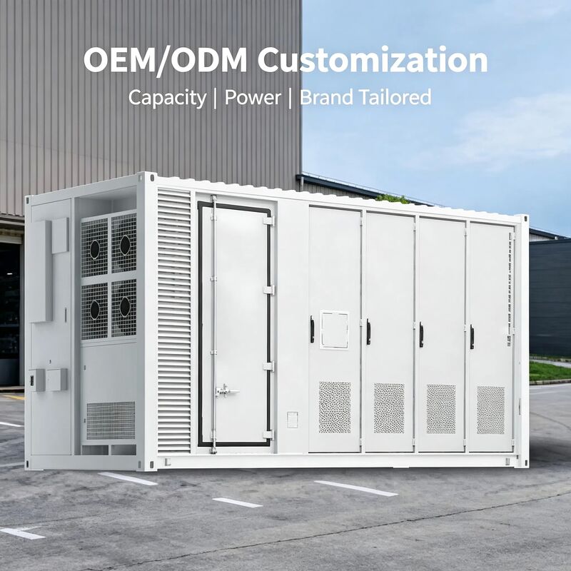 1MW/2MW Liquid Cooling Containerized Energy Storage System with 6000 Cycles (80%Dod) for Industrial Solar Battery Storage