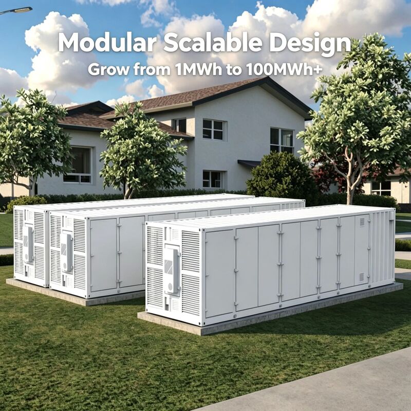 5MWh Containerized Energy Storage System with Liquid Cooling and 6000 Cycles Life for Industrial Use
