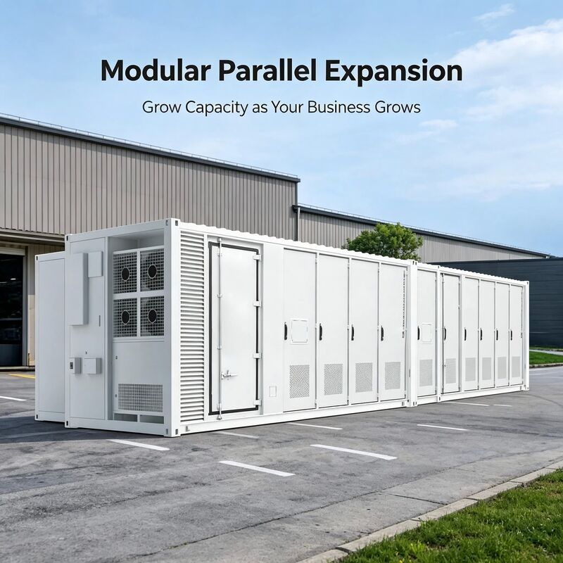 1MWh-5MWh Customizable Containerized Energy Storage System with 6000 Cycles (80%Dod) and IP65 Protection for Industrial and Off-Grid Projects