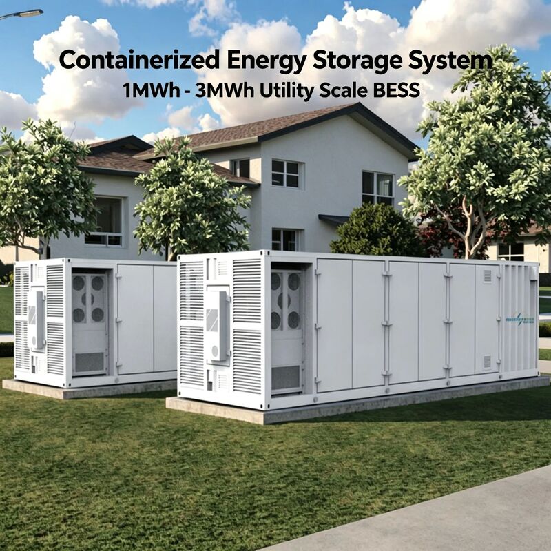 1MW/2MW Power Configuration Containerized Energy Storage System with 6000 Cycles (80% DoD) and IP65 Weatherproof Protection