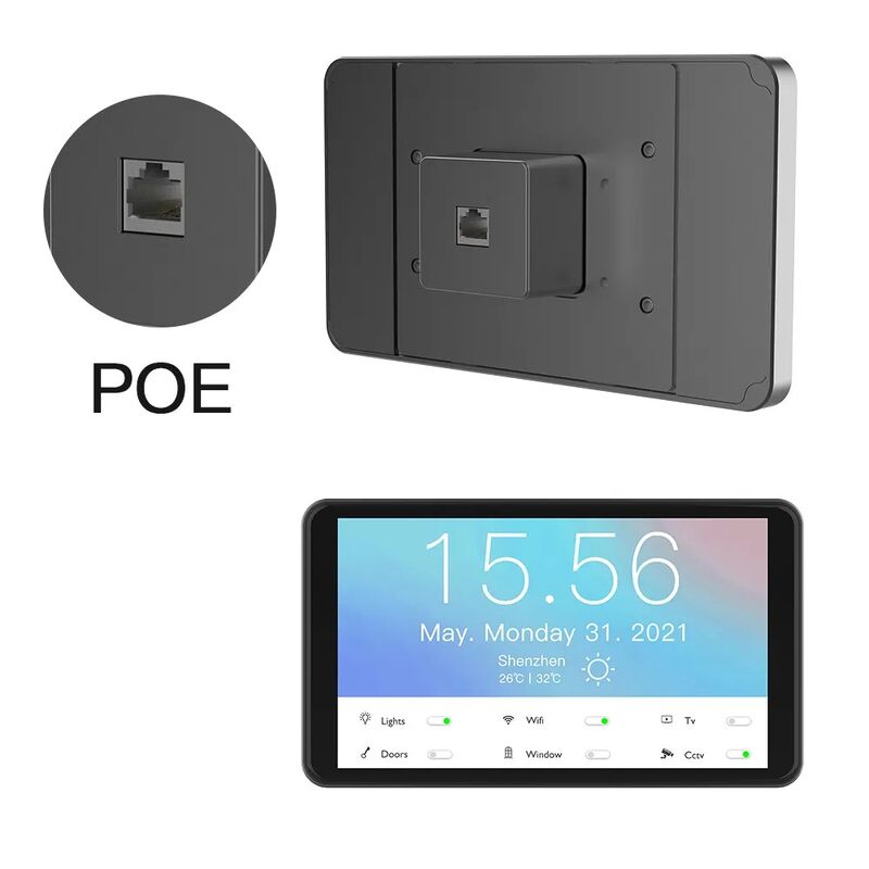 7inch Touch Screen Smart Control Panel with Zigbee Communication and POE Support for Smart Home