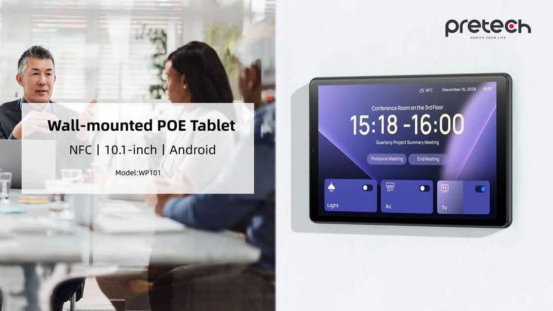 10.1 Inch POE Charging Wall Mounted Tablet with Octa-Core MT8768 Smart Control Panel