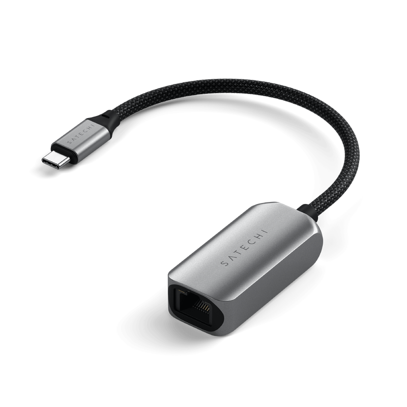 Satechi USB-C Ethernet Adapter with 2.5 Gigabit High-Speed Data Transfer and Bus-Powered Design