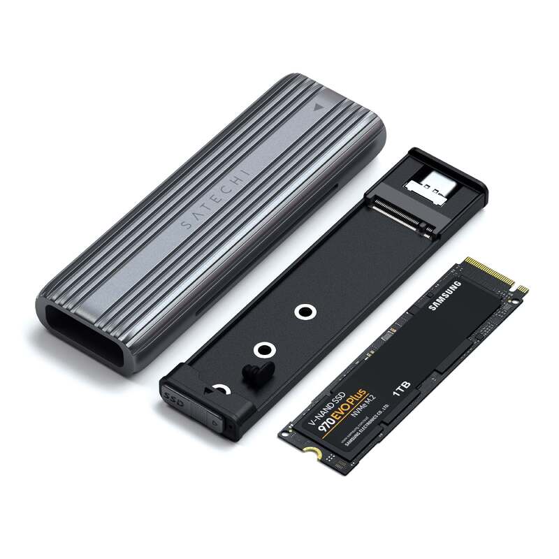 USB-C Gen 2 SSD Enclosure with Tool-Free Design for Universal M.2 NVMe and SATA Compatibility