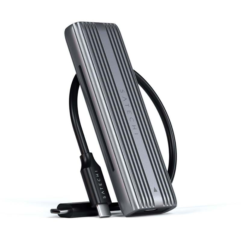 USB-C Gen 2 SSD Enclosure with Tool-Free Design for Universal M.2 NVMe and SATA Compatibility