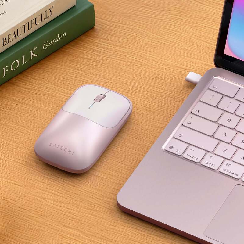 Satechi Slim X Wireless Mouse with Dual Connectivity, Quiet Performance, and USB-C Rechargeable