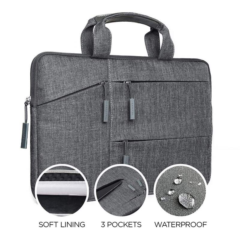 Water-Resistant 15-inch Laptop Carrying Case with Impact Cushioning and Multiple Pockets