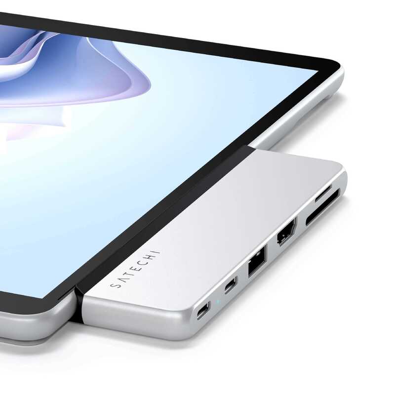 Dual USB-C Hub for Surface Pro with 40Gbps Transfer Speeds, 100W Power Delivery, and 6K/60Hz Video Output